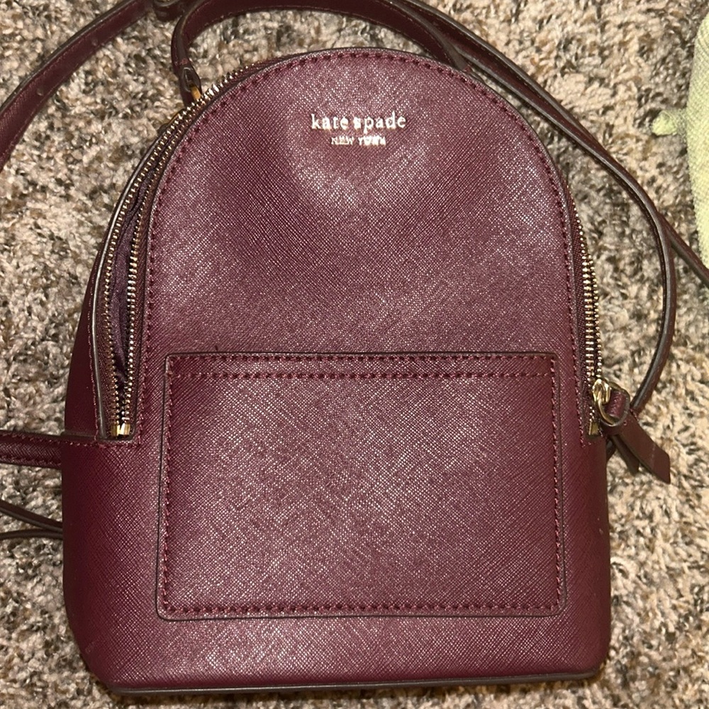 Kate Spade New York Cameron Mini Convertible Backpack in Cherrywood